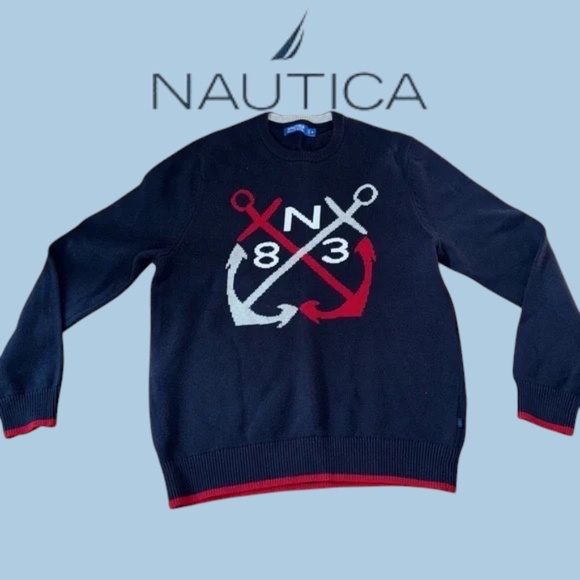 Nautica men’s high-end Anchor Summer or Winter Sweater - Picture 1 of 6